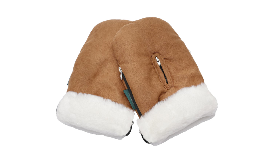 KongWalter, brun Østerbro Handske, til fast placering på cykelstyr og barnevogn, kendt fra Løvens Hule.jpg.jpg