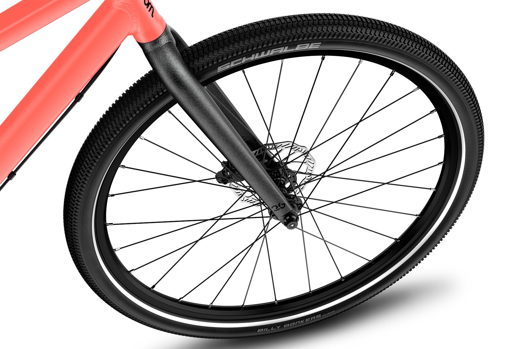 Brotorvets Cykler_Næstved_Sydsjælland_woom_EXPLORE-6_Wheel_neon-coral_Detail_2024.jpg